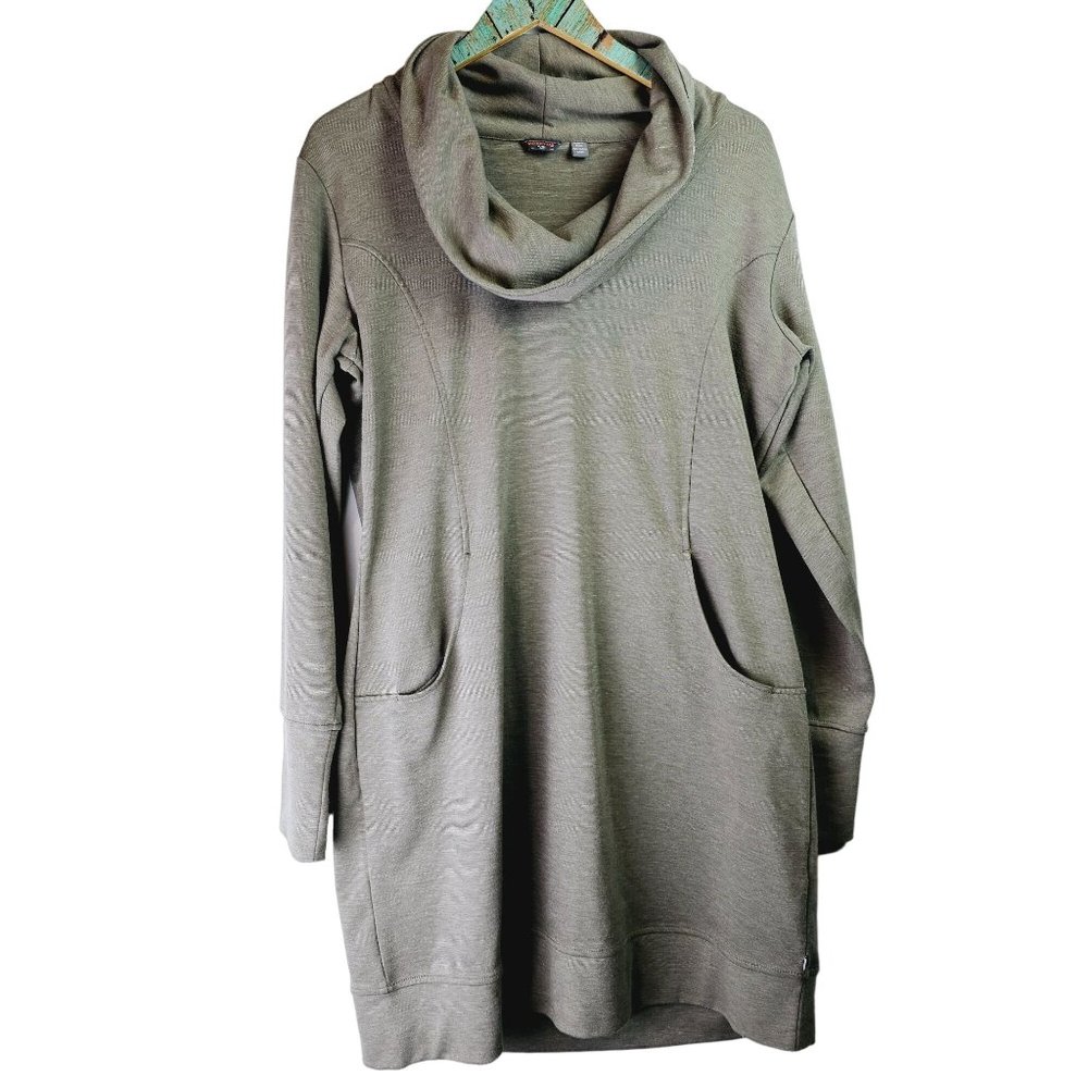 Merrell Olive Green Long Sleeve Cowl Neck Tunic Dress